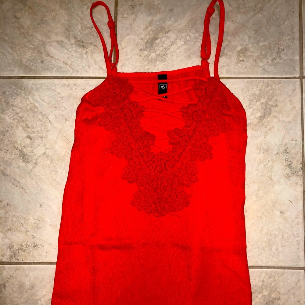 Francescas Red Strappy Top